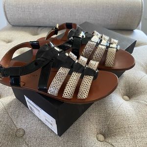 Dolce & Gabbana Patent and python sandal